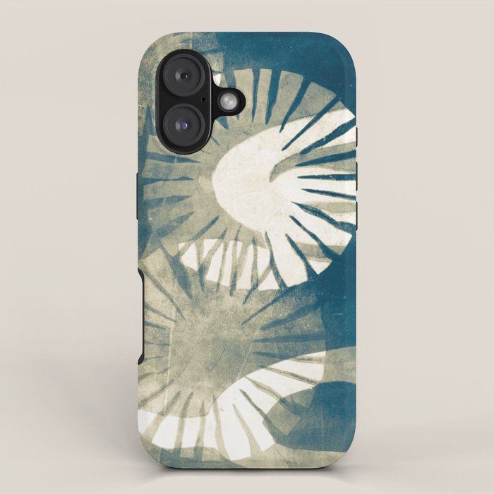Cyanotype Mono Print 1 iPhone Case Gallery Image 1