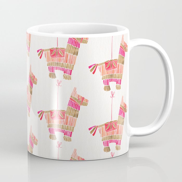 Mexican Donkey PinÌata - Pink & Rose Gold Palette Coffee Mug Gallery Image 1