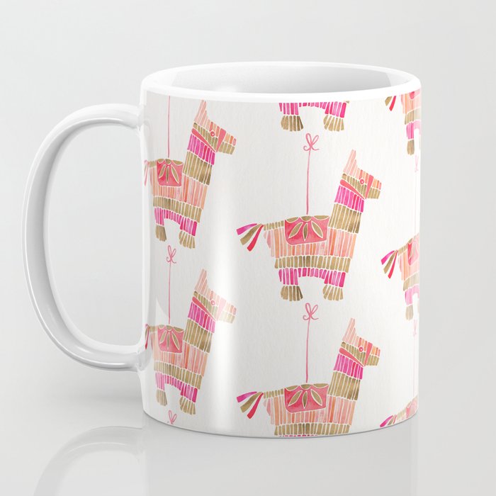 Mexican Donkey PinÌata - Pink & Rose Gold Palette Coffee Mug Gallery Image 3