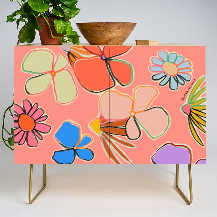VINTAGE GARDEN PEACH Credenza Gallery Image 1