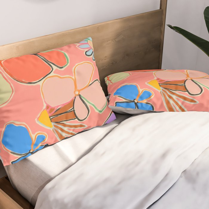VINTAGE GARDEN PEACH Pillow Sham Gallery Image 2