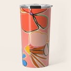 VINTAGE GARDEN PEACH Travel Mug Gallery Image 1