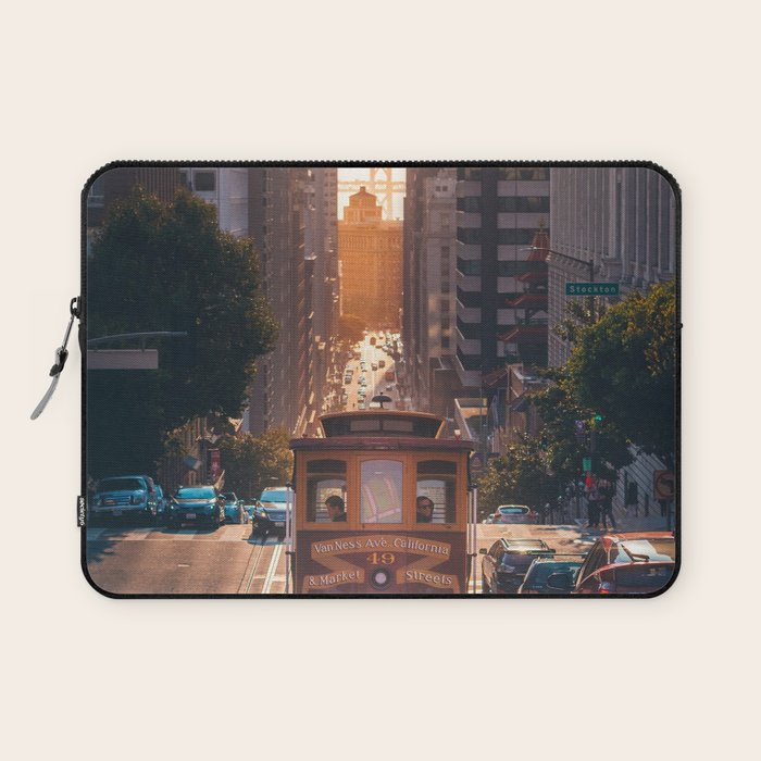 San Francisco Trolley (Color) Laptop Sleeve Gallery Image 1