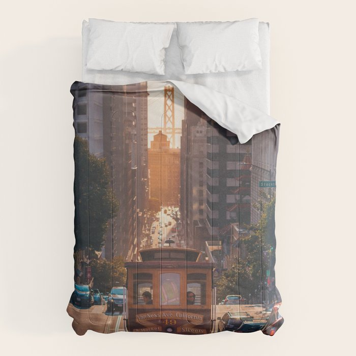 San Francisco Trolley (Color) Comforter Gallery Image 6