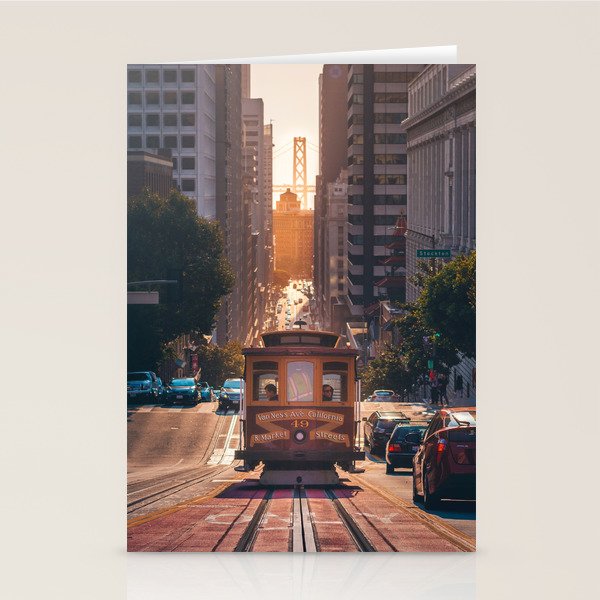San Francisco Trolley (Color) Stationery Card Gallery Image 2