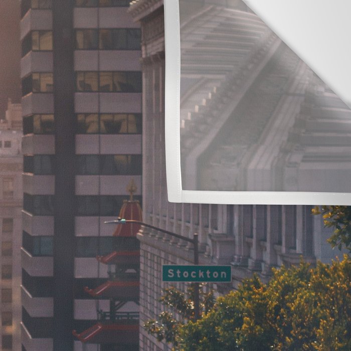 San Francisco Trolley (Color) Wall Tapestry Gallery Image 3