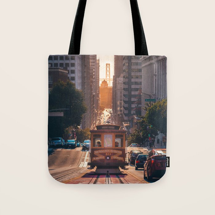 San Francisco Trolley (Color) Tote Bag Gallery Image 1