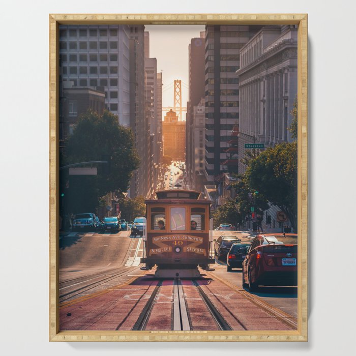 San Francisco Trolley (Color) Serving Tray Gallery Image 1