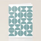 Mid Century Modern Geometric 04 Glass Blue Stationery Card Gallery Image 2