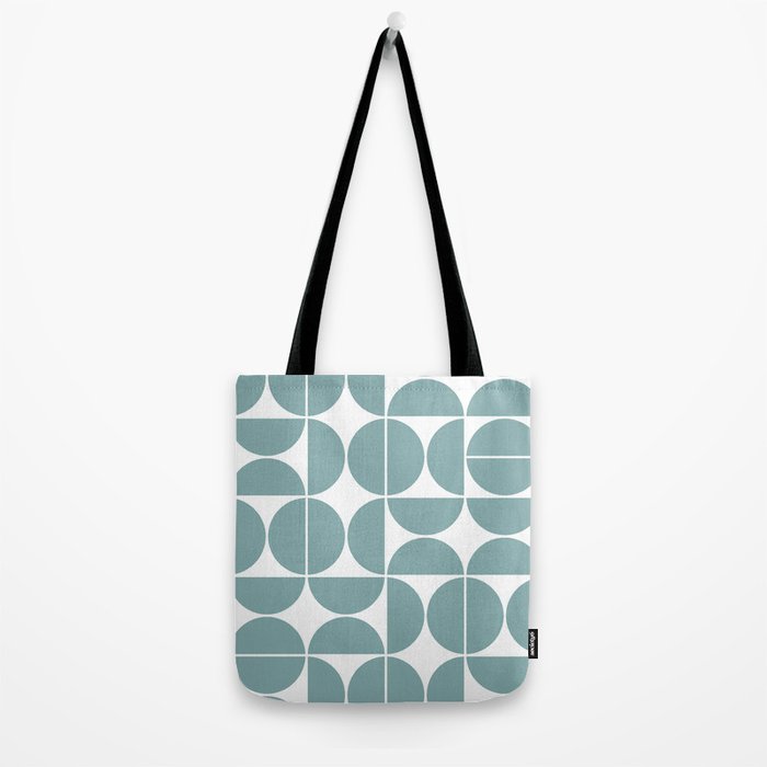 Mid Century Modern Geometric 04 Glass Blue Tote Bag Gallery Image 2