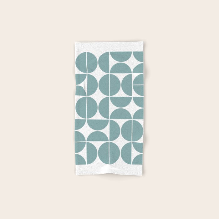 Mid Century Modern Geometric 04 Glass Blue Bath Towel Gallery Image 1