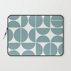 Mid Century Modern Geometric 04 Glass Blue Laptop Sleeve Gallery Image 1