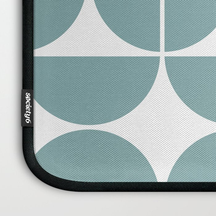 Mid Century Modern Geometric 04 Glass Blue Laptop Sleeve Gallery Image 3