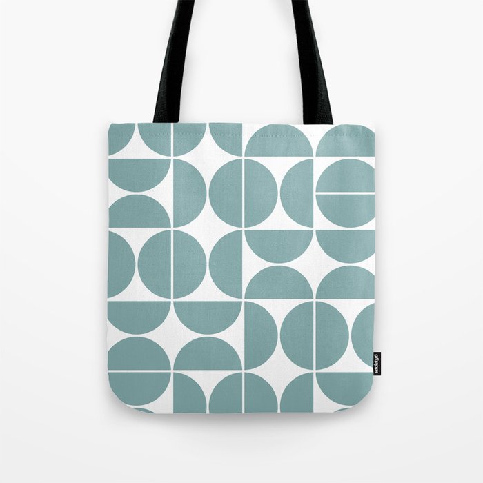 Mid Century Modern Geometric 04 Glass Blue Tote Bag Gallery Image 1