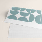 Mid Century Modern Geometric 04 Glass Blue Wrapping Paper Gallery Image 2