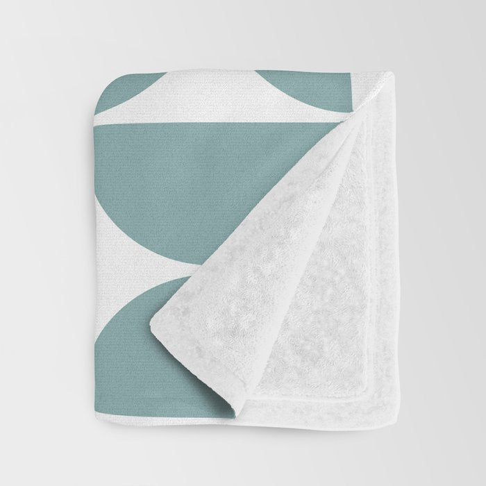 Mid Century Modern Geometric 04 Glass Blue Throw Blanket Gallery Image 3