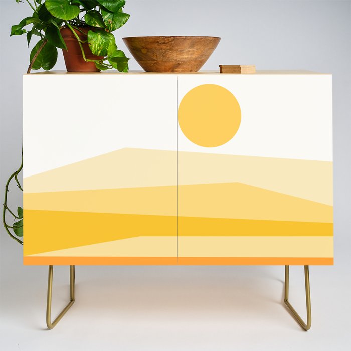 Abstract Landscape 09 Yellow Credenza Gallery Image 1