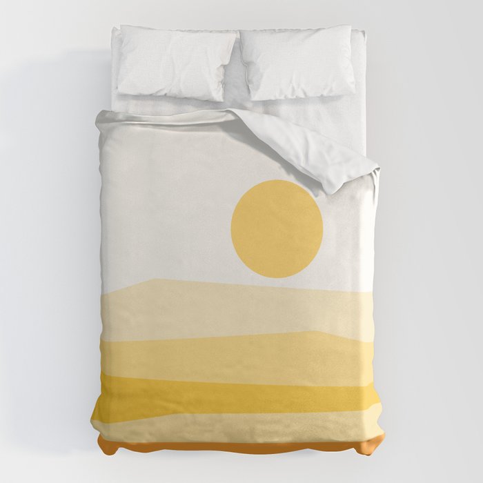 Abstract Landscape 09 Yellow Duvet Cover Gallery Image 6