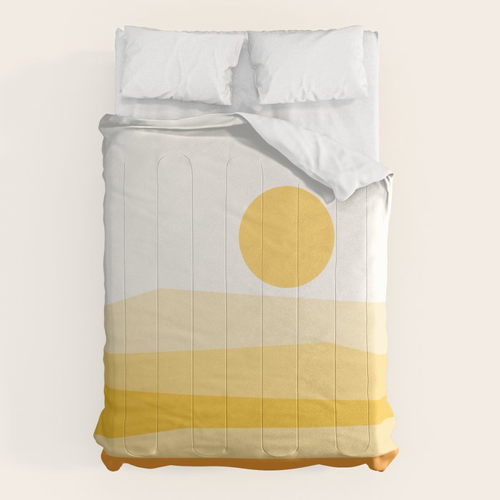 Abstract Landscape 09 Yellow Comforter Gallery Image 1