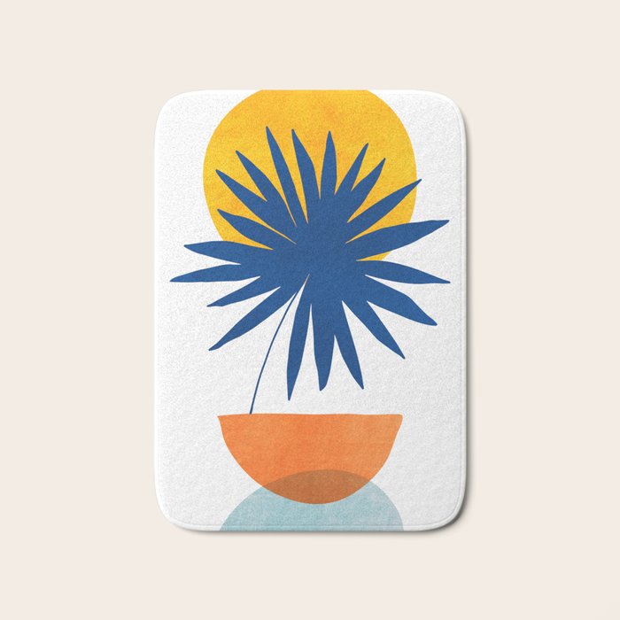Abstract Tropical Sunset / Mid Century Series Bath Mat Gallery Image 1