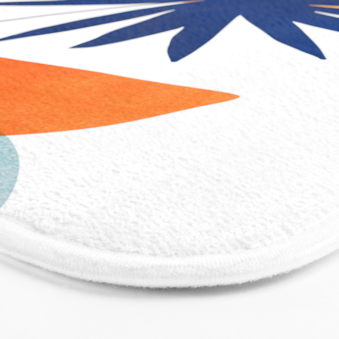 Abstract Tropical Sunset / Mid Century Series Bath Mat Gallery Image 3