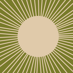 Mid-Century Modern Sunburst - Minimalist Sun in Mid Mod Beige and Olive Green Coffee Mug Gallery Image 2