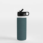Minimal Arch XXXVIII Dark Teal Green Modern Geometric Lines Water Bottle Gallery Image 1