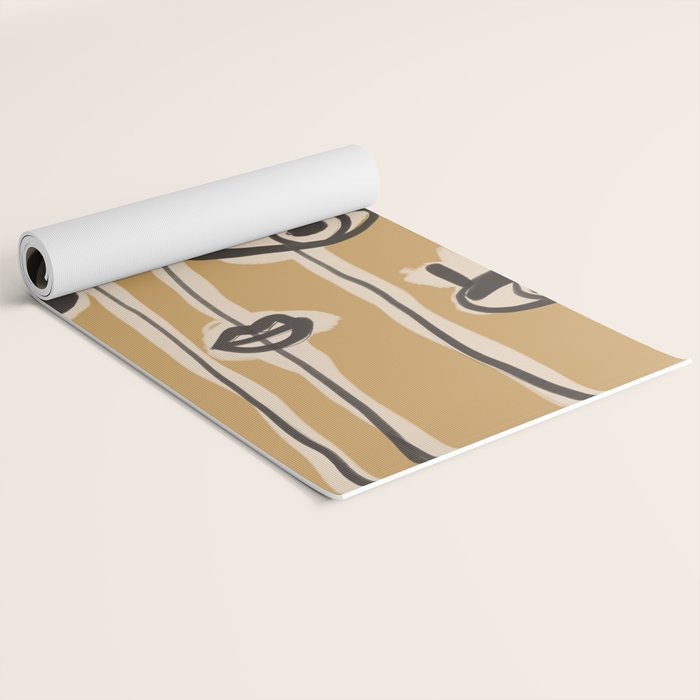 Abstract line art eyes 11 Yoga Mat Gallery Image 2