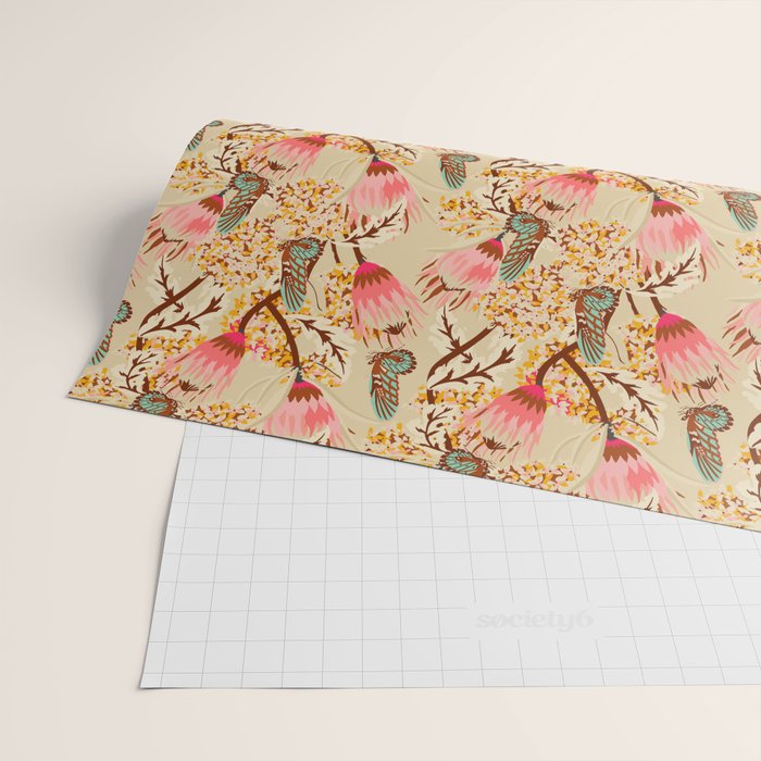MADEMOISELLE TEMPLE BUTTERFLY Wrapping Paper Gallery Image 2