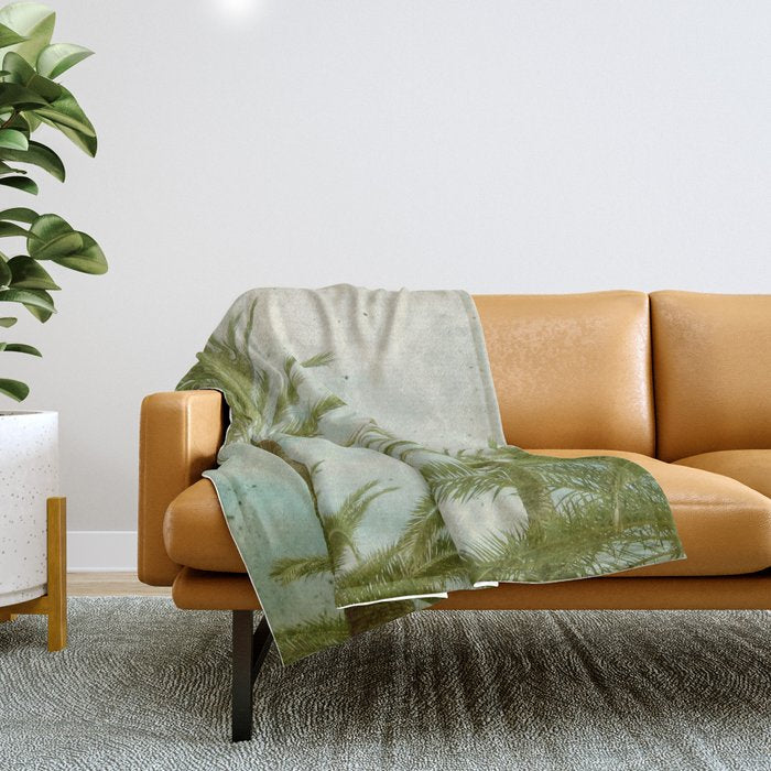 Palm Trees Throw Blanket Gallery Image 1