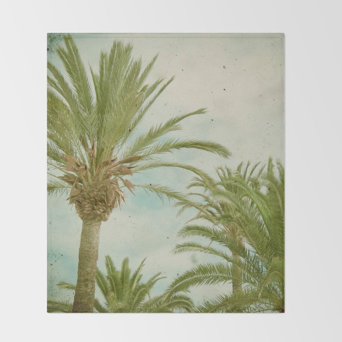 Palm Trees Throw Blanket Gallery Image 2