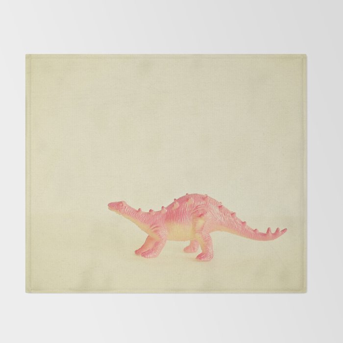 Pink Dinosaur Throw Blanket Gallery Image 2