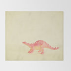 Pink Dinosaur Throw Blanket Gallery Image 2