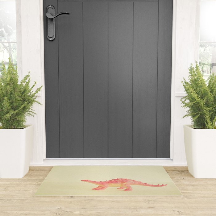 Pink Dinosaur Welcome Mat Gallery Image 3