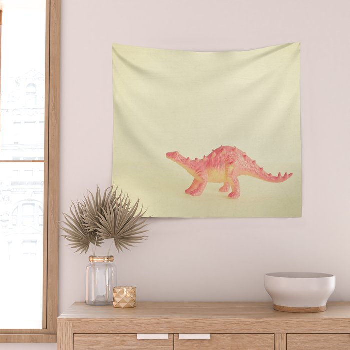 Pink Dinosaur Wall Tapestry Gallery Image 2