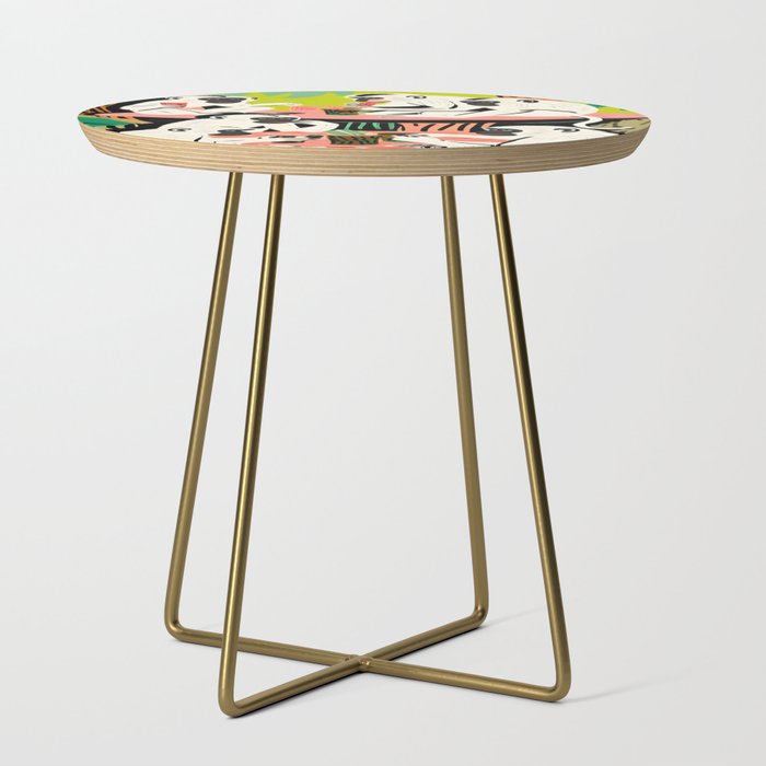 Game Weekend, Monkey Pastel Tropical Playing Cards, Fun Eclectic Party Drinks Alcohol Jungle, Wild Animals Friends Hangout Painting Side Table Gallery Image 1