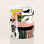 Game Weekend, Monkey Pastel Tropical Playing Cards, Fun Eclectic Party Drinks Alcohol Jungle, Wild Animals Friends Hangout Painting Coffee Mug Gallery Image 4