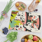 Game Weekend, Monkey Pastel Tropical Playing Cards, Fun Eclectic Party Drinks Alcohol Jungle, Wild Animals Friends Hangout Painting Cutting Board Gallery Image 2