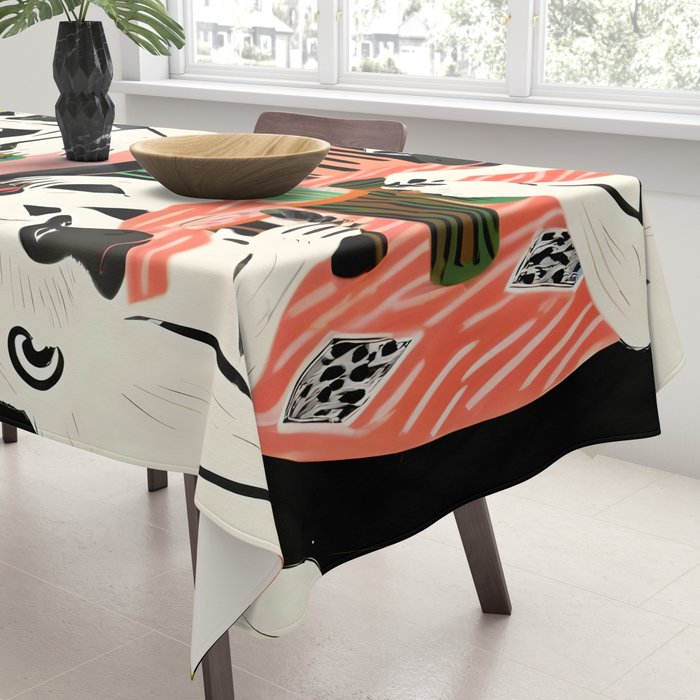 Game Weekend, Monkey Pastel Tropical Playing Cards, Fun Eclectic Party Drinks Alcohol Jungle, Wild Animals Friends Hangout Painting Tablecloth Gallery Image 3