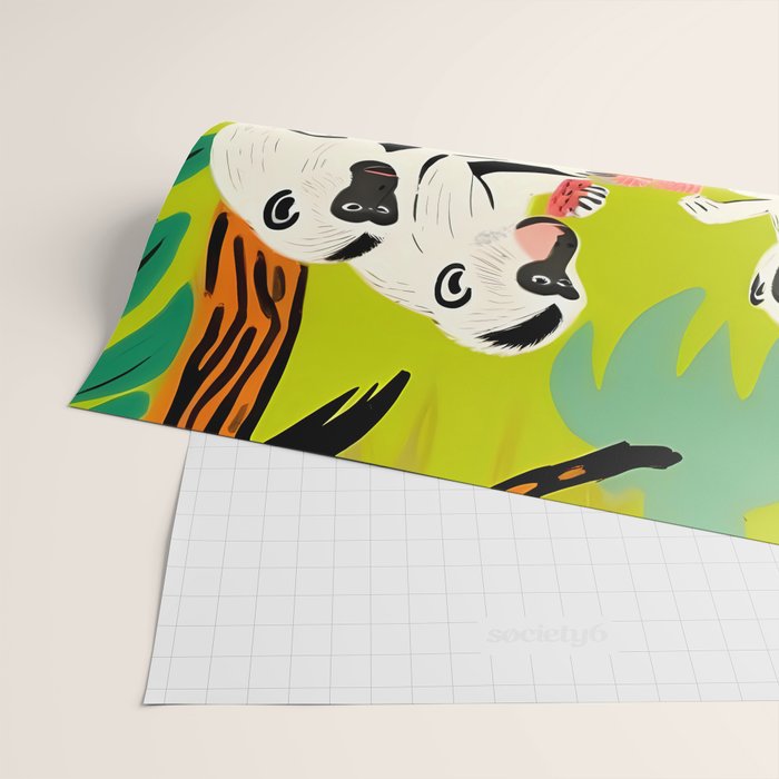 Game Weekend, Monkey Pastel Tropical Playing Cards, Fun Eclectic Party Drinks Alcohol Jungle, Wild Animals Friends Hangout Painting Wrapping Paper Gallery Image 2