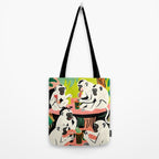 Game Weekend, Monkey Pastel Tropical Playing Cards, Fun Eclectic Party Drinks Alcohol Jungle, Wild Animals Friends Hangout Painting Tote Bag Gallery Image 2