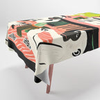 Game Weekend, Monkey Pastel Tropical Playing Cards, Fun Eclectic Party Drinks Alcohol Jungle, Wild Animals Friends Hangout Painting Tablecloth Gallery Image 1