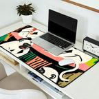 Game Weekend, Monkey Pastel Tropical Playing Cards, Fun Eclectic Party Drinks Alcohol Jungle, Wild Animals Friends Hangout Painting Desk Mat Gallery Image 2
