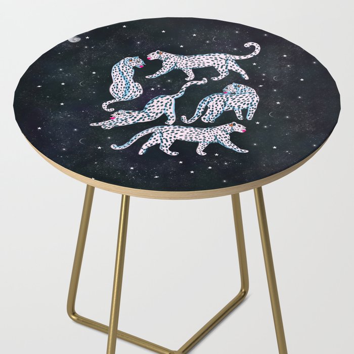 White leopards in space  Side Table Gallery Image 2