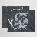White leopards in space  Placemat Gallery Image 1