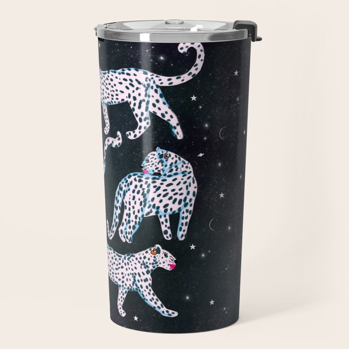 White leopards in space  Travel Mug Gallery Image 2