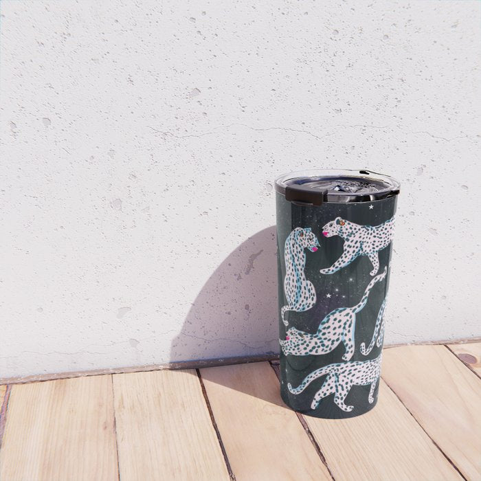 White leopards in space  Travel Mug Gallery Image 4