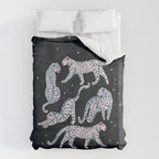White leopards in space  Duvet Cover Gallery Image 6