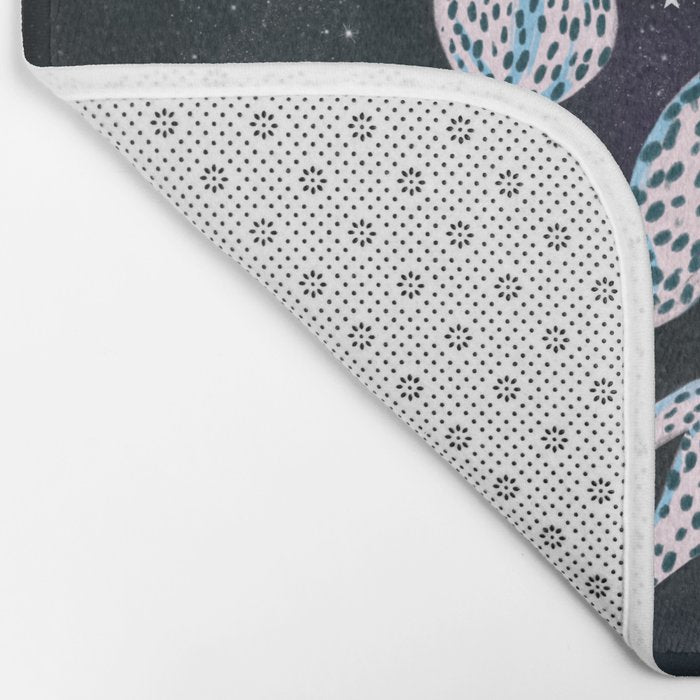 White leopards in space  Bath Mat Gallery Image 2