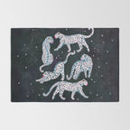 White leopards in space  Rug Gallery Image 2